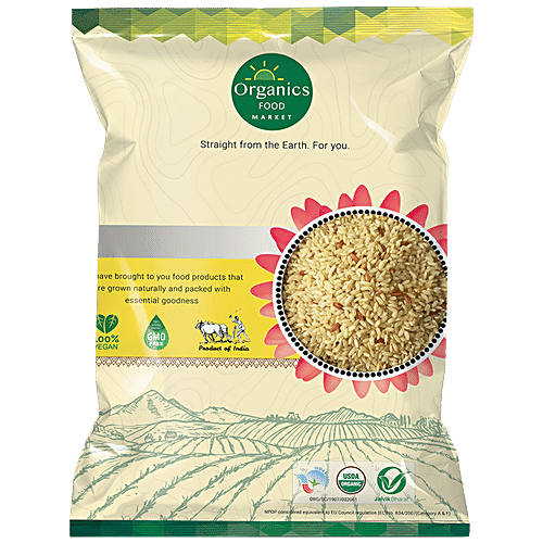 Organics Food Market Joha Brown Rice - Hand Pounded, Aromatic, Rich In Antioxidants & Vitamins, 5 kg
