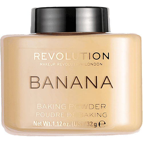 Makeup Revolution Loose Baking Powder - Smooth, Easy To Blend, For Light Skin Tones, 42 g Banana 