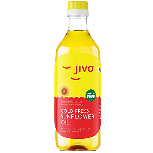 Buy Jivo Sunflower Oil Cold Pressed, Fortified With Vitamins A & D