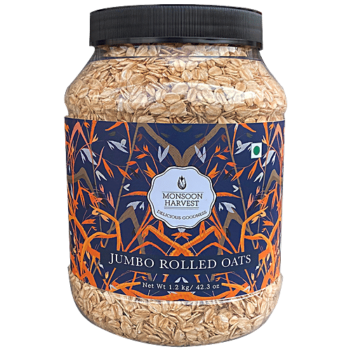 Wingreens Harvest Gluten Free Rolled Oats - Dietary Fibre Rich, Healthy Breakfast, 1.2 kg  