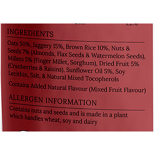 Wingreens Harvest Crunchy Muesli - Fruits, Nuts & Seeds With Rolled Oats, Gluten-Free, Healthy Breakfast, 800 g  