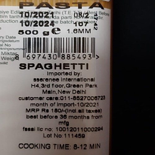 Arbella Pasta - Spaghetti, Made From Durum Wheat Semolina, High In Protein, 500 g  