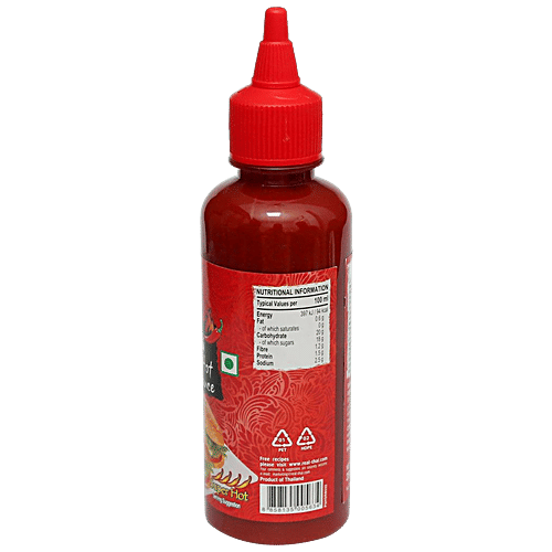 REAL THAI Sriracha Super Extra Hot Chilli Sauce - Spicy, Enhances Flavour, 250 ml  Super Spicy
 Fiery Flavour