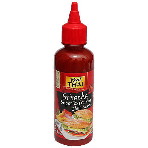 REAL THAI Sriracha Super Extra Hot Chilli Sauce - Spicy, Enhances Flavour, 250 ml  Super Spicy
 Fiery Flavour