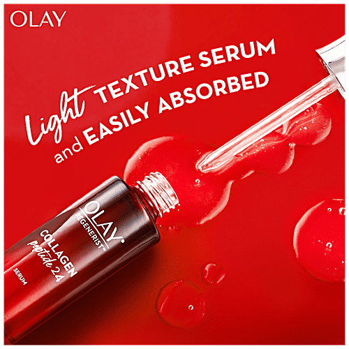 Olay Regenerist Collagen Peptide 24 Moisturiser Cream & Serum - Get, Set, Bounce, Giftpack, 80 g (Get Free Pouch) 