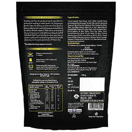 ITC Master Chef Incredible Plant Based Burger Patty - Source Of Protein & Fibre, Ready To Cook, 330 g (6 pcs)