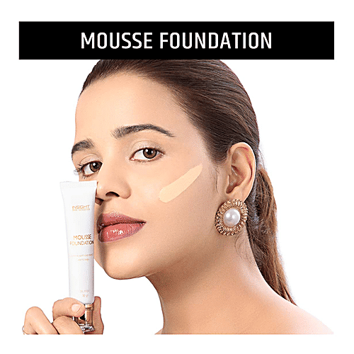 Insight Cosmetics Mousse Foundation - Lightweight, Easy To Blend, Matte Finish, 30 g Cream Natural 