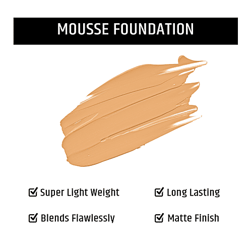Insight Cosmetics Mousse Foundation - Lightweight, Easy To Blend, Matte Finish, 30 g Cream Natural 