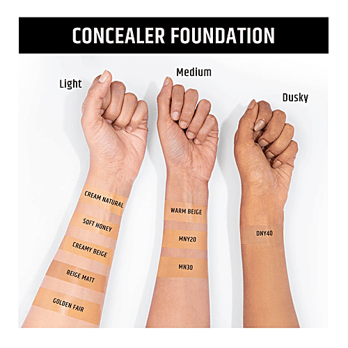 Insight Cosmetics Concealer Foundation - Easy To Blend, Long-Lasting, Evens Out Complexion, 20 ml Cream Natural