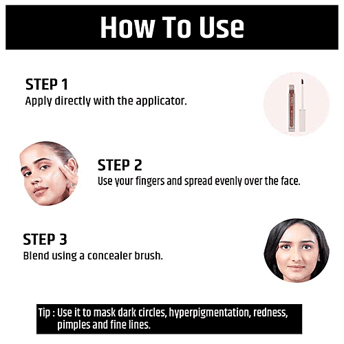 Insight Cosmetics 2X Cover Master Concealer - Gives High Coverage, Water-Resistant, 6 ml Sun Beige 