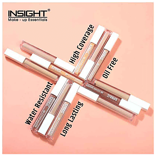 Insight Cosmetics 2X Cover Master Concealer - Gives High Coverage, Water-Resistant, 6 ml Sun Beige 