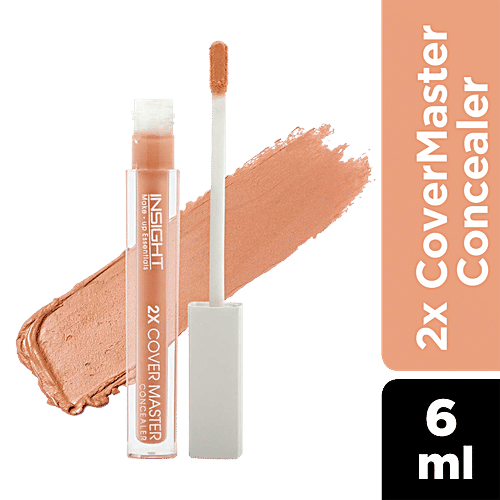 Insight Cosmetics 2X Cover Master Concealer - Gives High Coverage, Water-Resistant, 6 ml Sun Beige 