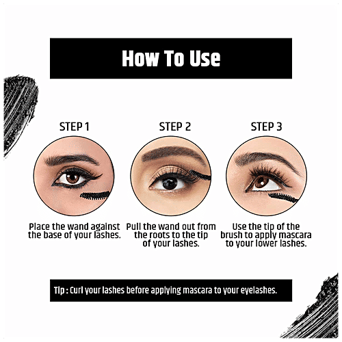 Insight Cosmetics Lash Extension Mascara Eye Liquid - Adds Volume, No Flaking, Curls Eyelashes, 12 ml  