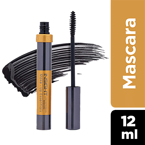 Insight Cosmetics Lash Extension Mascara Eye Liquid - Adds Volume, No Flaking, Curls Eyelashes, 12 ml  