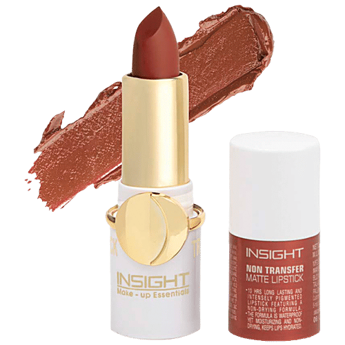Insight Cosmetics Non-Transfer Matte Lipstick - Highly Pigmented, Long-Lasting, Waterproof, 4.2 g Checkmate