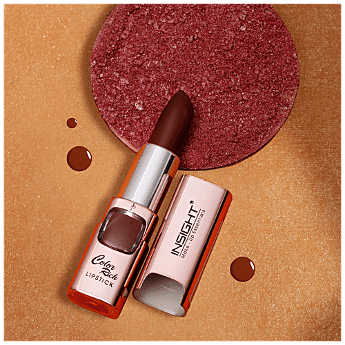 Insight Cosmetics Colour Rich Lipstick - Matte Finish, Long-Lasting, Highly Pigmented, 4.2 g Never Nude