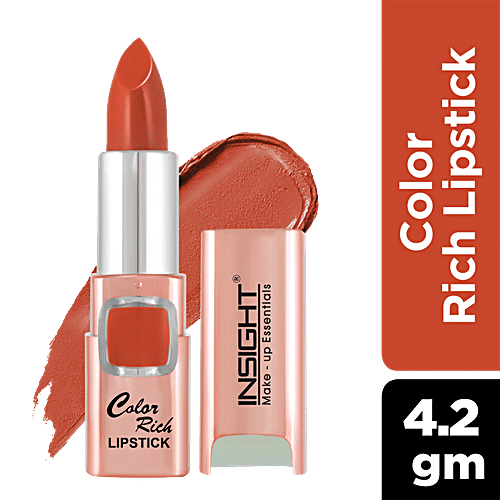 Insight Cosmetics Colour Rich Lipstick - Matte Finish, Long-Lasting, Highly Pigmented, 4.2 g Never Nude