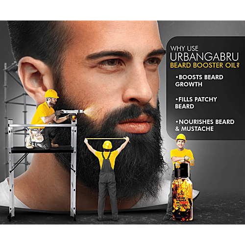 urban gabru Beard Growth Oil - Booster Enriched With Natural Herbs, 60 ml  