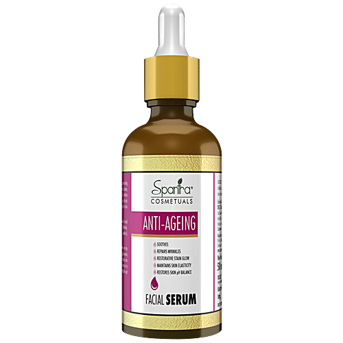 Spantra Anti-Ageing Facial Serum - Restores Skin Glow, Reduces Wrinkles & Soothes Skin With Olive & Argan Oil, 50 ml  