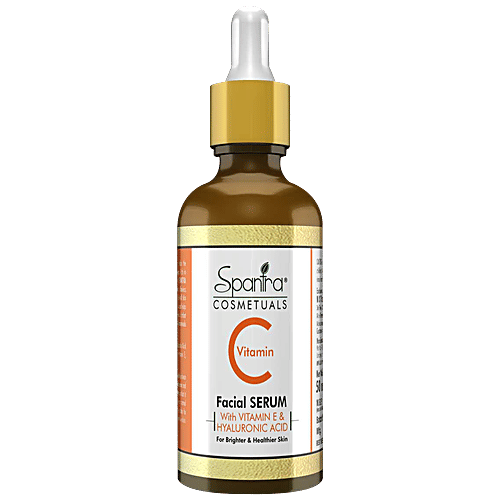 Spantra Vitamin C Facial Serum - Brightens, Healthier Skin, With Hyaluronic Acid, 50 ml  