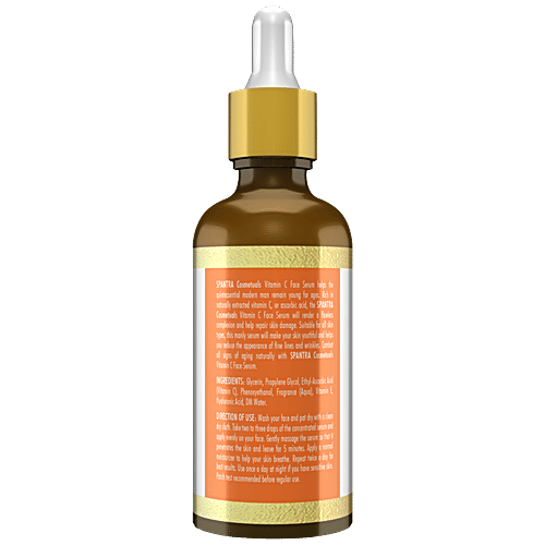 Spantra Vitamin C Facial Serum - Brightens, Healthier Skin, With Hyaluronic Acid, 50 ml  