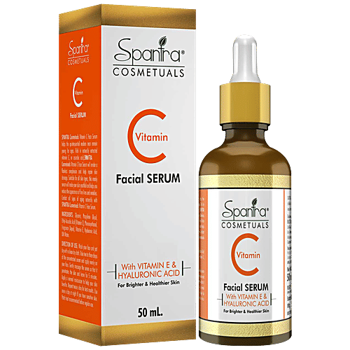 Spantra Vitamin C Facial Serum - Brightens, Healthier Skin, With Hyaluronic Acid, 50 ml  