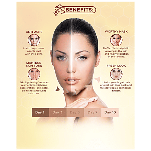 Spantra De-Tan Mask - Removes Tan, Nourishes & Revitalises, Kojic Acid, Liquorice, 500 g  