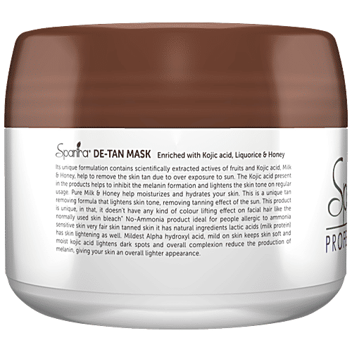 Spantra De-Tan Mask - Removes Tan, Nourishes & Revitalises, Kojic Acid, Liquorice, 500 g  