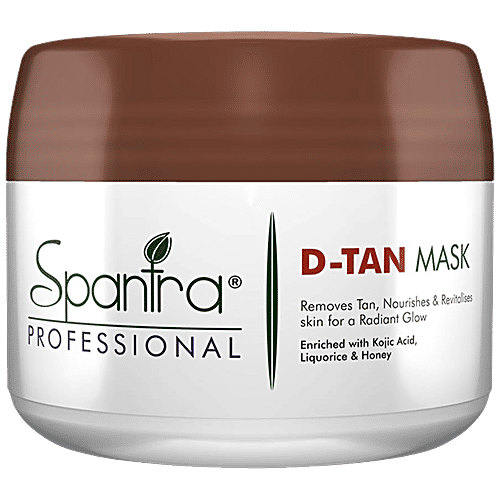 Spantra De-Tan Mask - Removes Tan, Nourishes & Revitalises, Kojic Acid, Liquorice, 500 g  