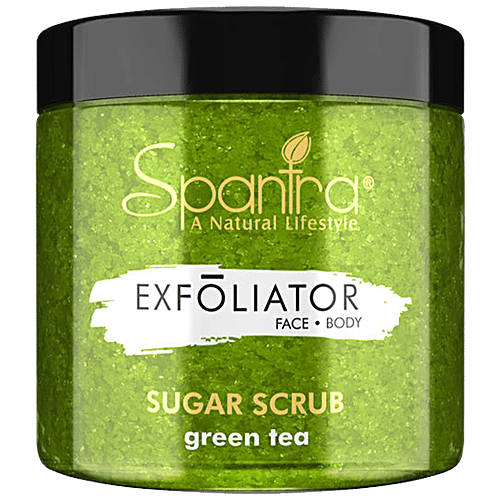 Buy Spantra Green Tea Sugar Scrub 4 in 1, Reduces Pimples, Sun Damage