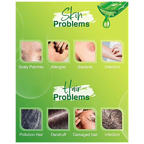 Spantra Aloe Kasturi Turmeric Gel - Brightening, Prevents Breakouts,  For Hair, Face, Body, 300 ml  