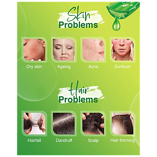 Spantra Aloevera Multipurpose Soothing Gel - Anti Inflammatory, Anti Ageing, Vitamin E Rich, For Hair, Face & Body, 300 ml  