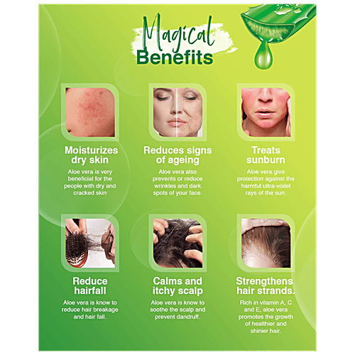 Spantra Aloevera Multipurpose Soothing Gel - Anti Inflammatory, Anti Ageing, Vitamin E Rich, For Hair, Face & Body, 300 ml  