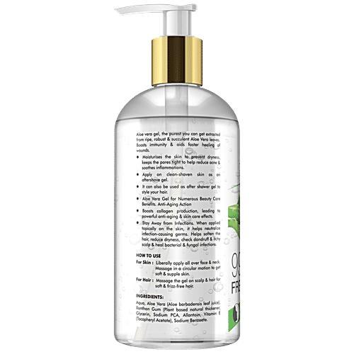 Spantra Aloevera Multipurpose Soothing Gel - Anti Inflammatory, Anti Ageing, Vitamin E Rich, For Hair, Face & Body, 300 ml  