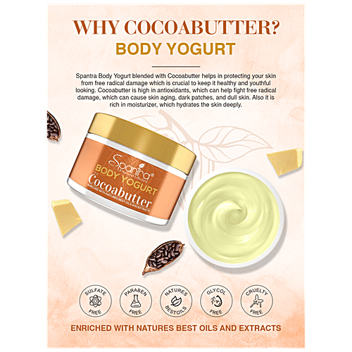 Spantra Cocoabutter Body Yogurt - Hydrating, Anti Ageing Properties, Healthy & Youthful Skin, 250 g