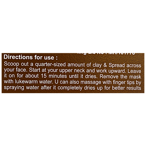 Spantra Detoxifying Clay Mask With Activated Charcoal - Removes Toxins & Impurities, For Clear Skin, 125 g