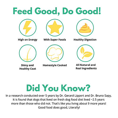 Doggos Mini Jumbo Monster - Fresh Pet Food, All Natural , Balanced Nutrition, Suitable For All Dogs, 150 g (Pack of 30)