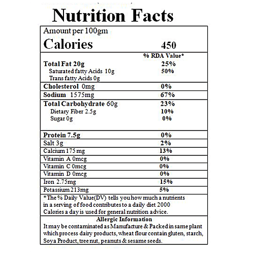 Gujjubhai Methi Khakhra - Wheat Flour, Natural & Vegan, Healthy Snack, No Maida, 180 g Box 