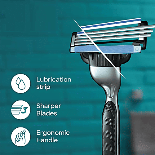 Gillette Mach 3 Special Edition - Men’s Razor,Skin Guard, 3-Blades With Battlegrounds Mobile India Pop-Socket, 1 pc (Free Gaming Pop-Socket) 