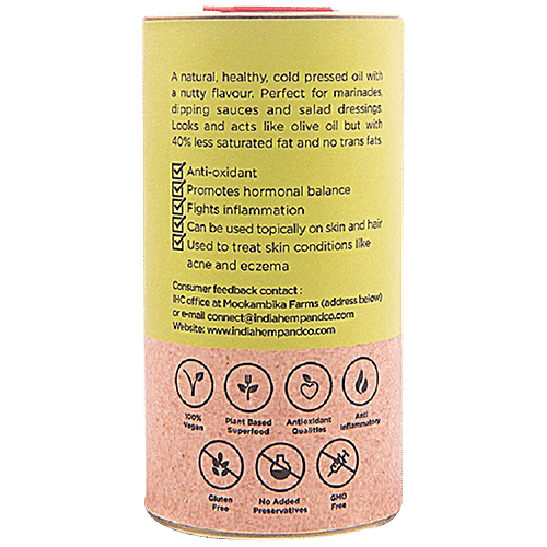 Buy India Hemp and Co Hemp Seed Oil Nourishing Cold Pressed, Rich In Omega3, 6 Fatty Acids