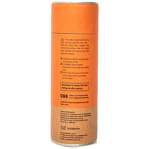 India Hemp and Co Hemp Trail Mix - Improves Gut Health, Skin & Hair, Packed With Nutrients, 250 g Tube