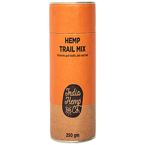 India Hemp and Co Hemp Trail Mix - Improves Gut Health, Skin & Hair, Packed With Nutrients, 250 g Tube