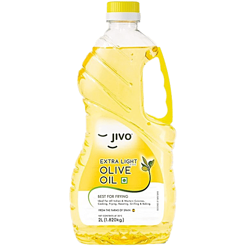 Jivo  Extra Light Olive Oil - Antioxidants Rich, Light Cooking Medium, For Frying, Grilling, 2 L  