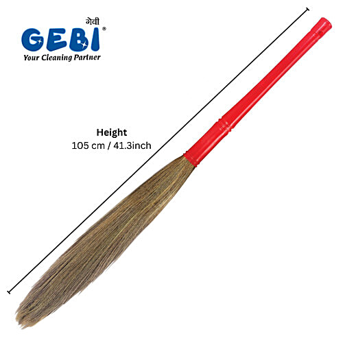 Gebi  No Dust Plastic Floor Broom - Jhadu, XL, 110 cm, 1 pc  