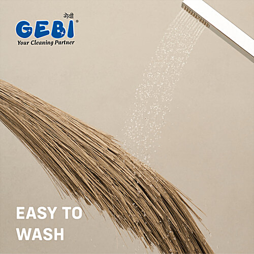 Gebi  No Dust Plastic Floor Broom - Jhadu, XL, 110 cm, 1 pc  