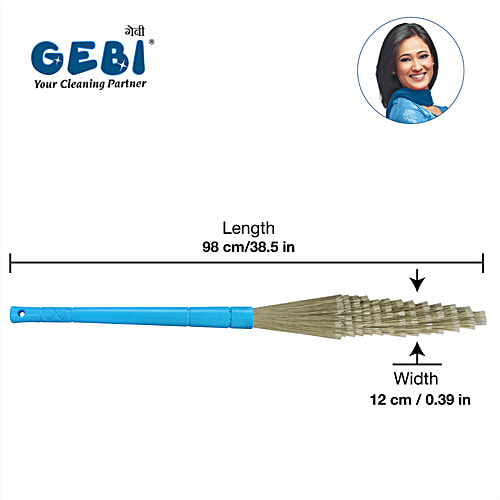 Gebi  No Dust Plastic Floor Broom - Jhadu, XL, 110 cm, 1 pc  