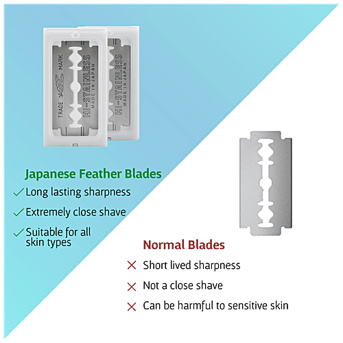 Buy Bombay Shaving Company Platinum Coated Feather Razor Blades Online