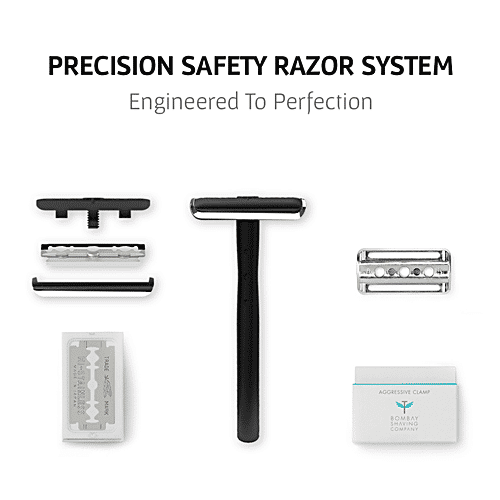 Buy Bombay Shaving Company Black Precision Safety Razor ( with 5 ...