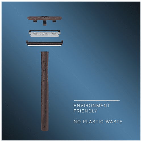 Bombay Shaving Company Gun Metal Precision Safety Razor - 5 Platinum Coated Feather Blades, 1 pc (1 Unit + 5 Blades) 