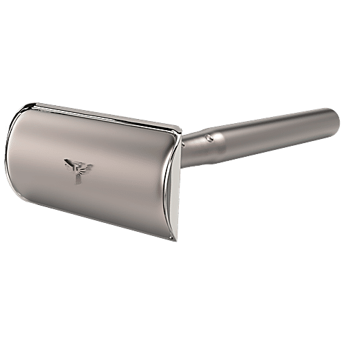 Bombay Shaving Company Gun Metal Precision Safety Razor - 5 Platinum Coated Feather Blades, 1 pc (1 Unit + 5 Blades) 